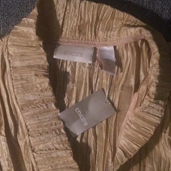 Chico’s Star ⭐️ Dust Gold Jacket/ Blazer - Picture 3 of 5